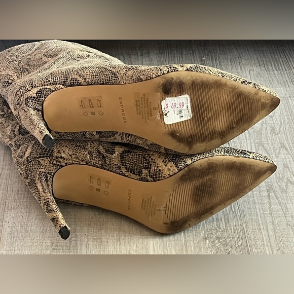 Express Asymmetrical Snakeskin Boot - Picture 7 of 9